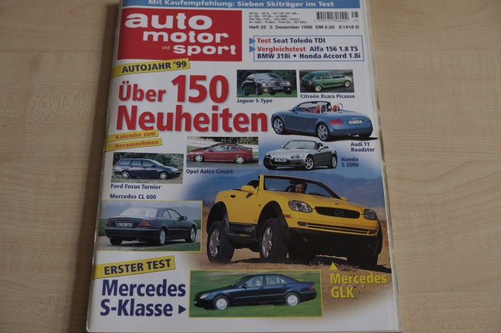 Deckblatt Auto Motor und Sport (25/1998)